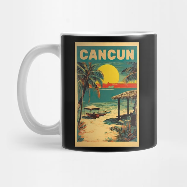 Cancun, Mexico, Travel Poster by BokeeLee